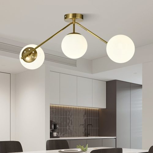 Lustra model N36377-3 –Elit's 3 x E27, abajururi elegante, finisaj auriu