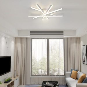 Lustră LED cu Telecomandă –Elit's Design Geometric, 3 Tipuri de Lumină, Intensitate Reglabilă, Dimmabilă