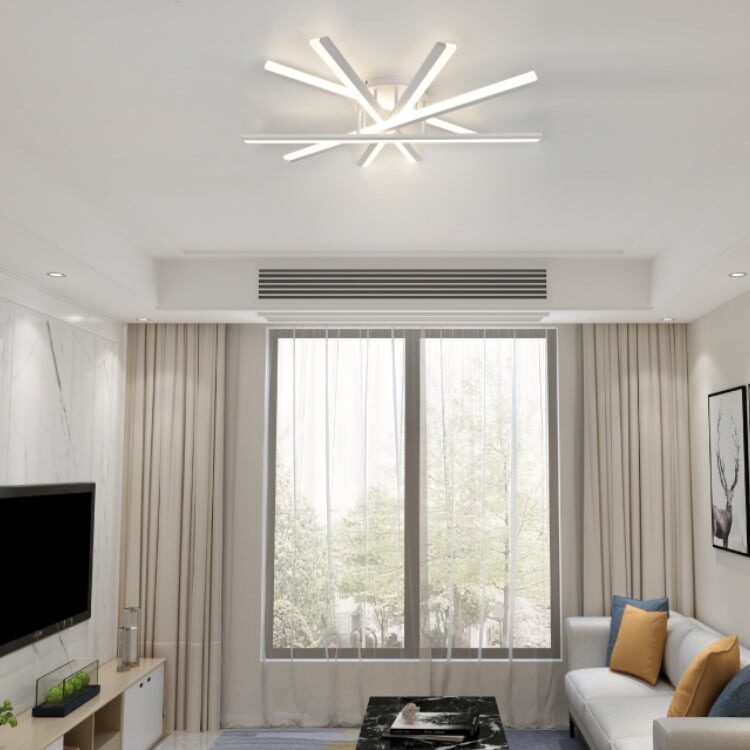 Lustră LED cu Telecomandă –Elit's Design Geometric, 3 Tipuri de Lumină, Intensitate Reglabilă, Dimmabilă