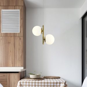 Lustra N6804-Elit's 2 abajururi elegante, finisaj GOLD