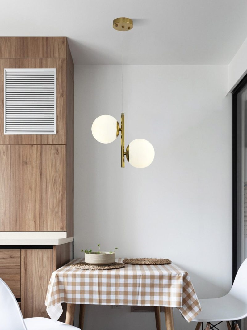 Lustra N6804-Elit's 2 abajururi elegante, finisaj GOLD