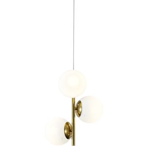 Lustra N6804-Elit's 3 abajururi elegante, finisaj GOLD