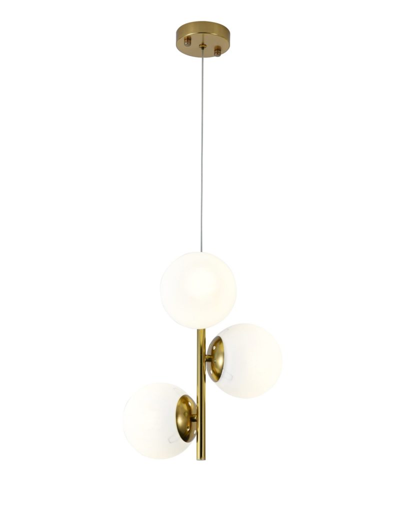 Lustra N6804-Elit's 3 abajururi elegante, finisaj GOLD