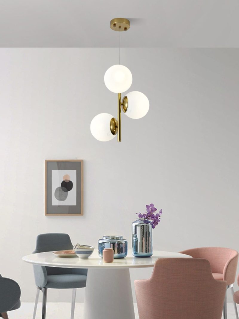 Lustra N6804-Elit's 3 abajururi elegante, finisaj GOLD