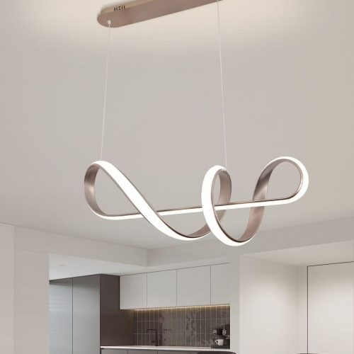 Pendul LED suspendat –Elit's 240W, gri elegant, cu telecomandă, 3 funcții de lumină