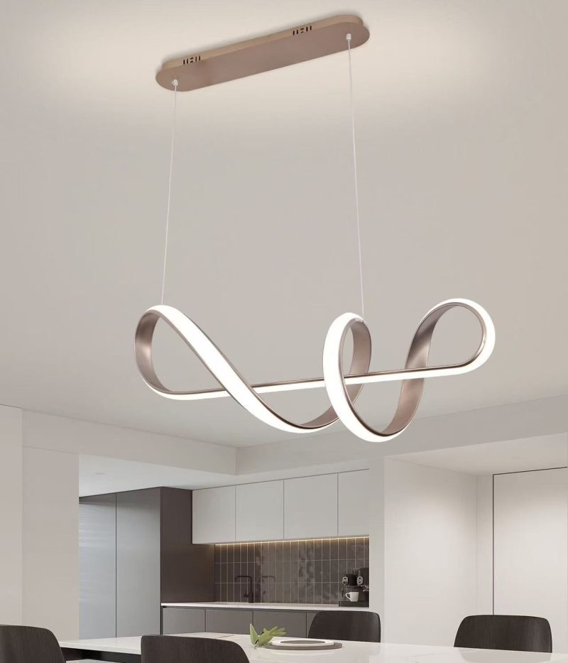 Pendul LED suspendat –Elit's 240W, gri elegant, cu telecomandă, 3 funcții de lumină