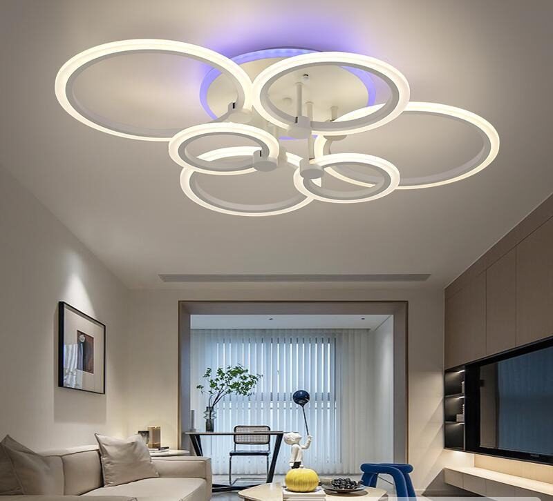 Untitled - 2025-08-21T084804.336 Lustra LED model 6601-2×3+RGB –Elit's 160W + RGB 16W, cu telecomanda 2.4G