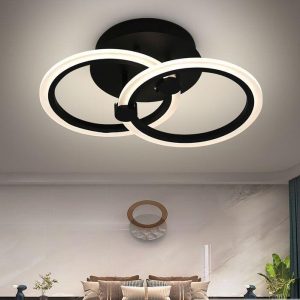 Lustra LED Eclipse Negru –Elit's 44W, cu telecomanda