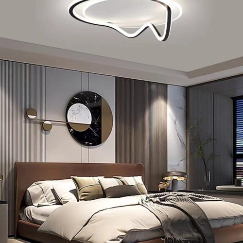 Lustra LED G3942 BK –Elit's 138W, cu telecomanda, ~12.400 lumeni, 3 temperaturi de culoare