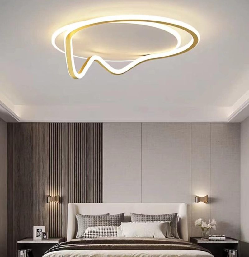 Lustra LED G3942 GD – Elit's 138W, cu telecomanda, 3 temperaturi de culoare