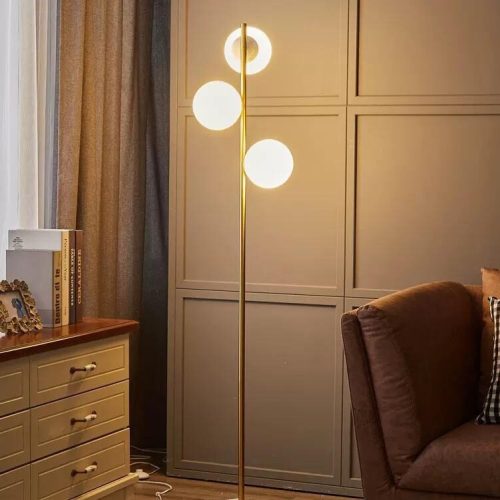 Lampadar TY3052-3 GD – 3 brațe elegante, soclu E27, finisaj auriu