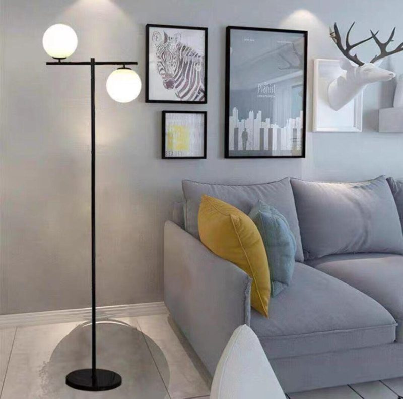 Lampadar TY3012 BK –Elit's soclu E27, finisaj negru, 157 cm
