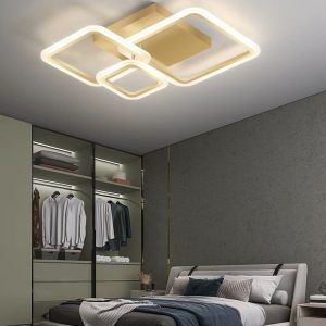 Lustra LED G3816 GD –Elit's  88W, cu telecomanda, 3 temperaturi de culoare