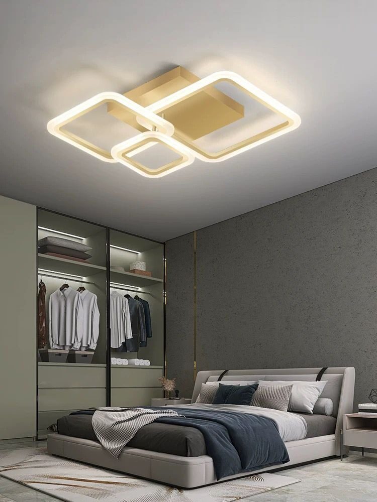 Lustra LED G3816 GD –Elit's  88W, cu telecomanda, 3 temperaturi de culoare