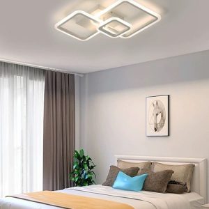 Lustra LED G3816 WH –Elit's 88W, cu telecomanda, 3 temperaturi de culoare