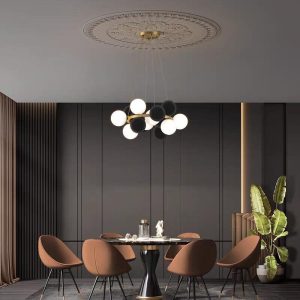 Lustra 9031-16 BK – cu 8 socluri G9, design modern negru 💫Elit's