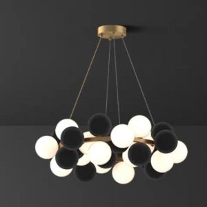 Lustra 9031-32 BK – cu 16 socluri G9, design modern negru 💫Elit's