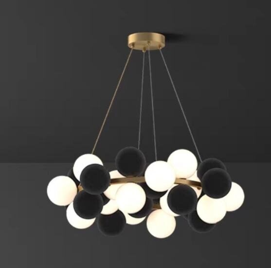 Lustra 9031-32 BK – cu 16 socluri G9, design modern negru 💫Elit's