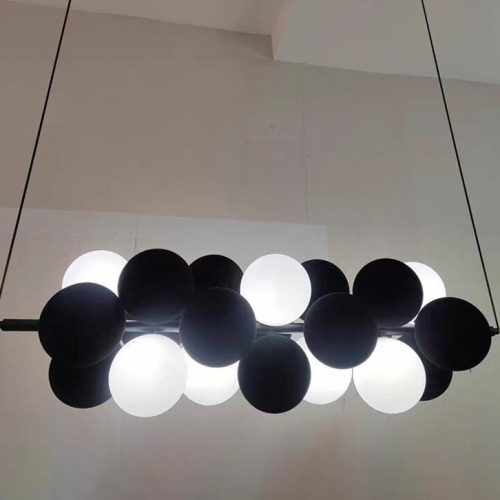 Lustra 9029-18 BK – cu 6 socluri G9, design modern negru 💫Elit's
