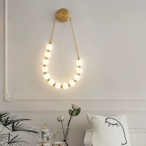 Aplică LED Modernă –Elit's 60W, 10 Surse, 3 Tipuri de Lumină, Design Auriu/Alb, 30×58×4 cm