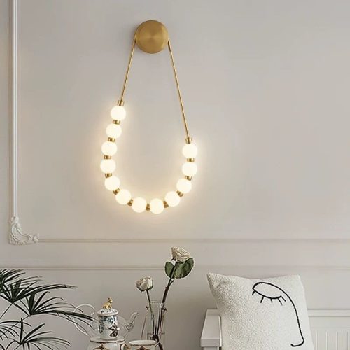 Aplică LED Modernă –Elit's 60W, 10 Surse, 3 Tipuri de Lumină, Design Auriu/Alb, 30×58×4 cm