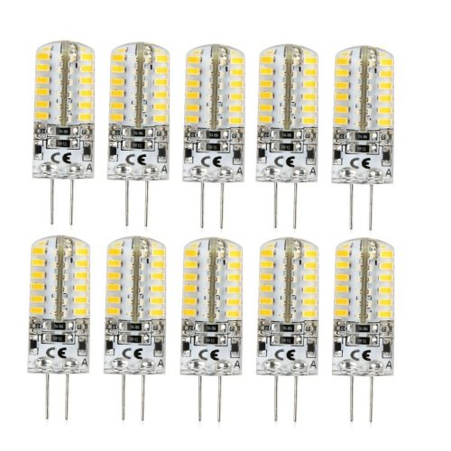 Set de 10 Becuri LED G4 – 3 W, lumină rece 6000 K, 12 V Elit's