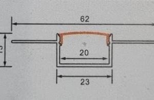 Profil LED Incastrat – Finisaj „glet”, Aluminiu, Lungime 2 m ✨Elit's