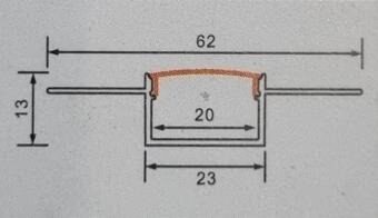 Profil LED Incastrat – Finisaj „glet”, Aluminiu, Lungime 2 m ✨Elit's