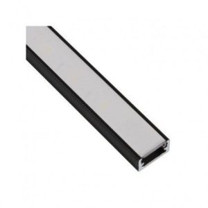 profil-din-aluminiu-pentru-banda Profil LED Aplicat – Aluminiu Negru cu Dispersor Alb, 2 m Elit's