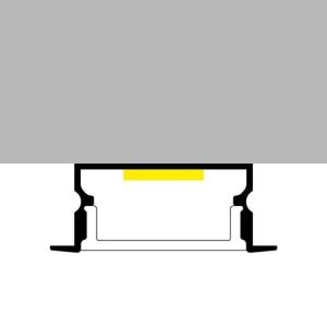 Profil LED Încastrat 20 × 10 mm – 2 m, Aluminiu Negru ✨Elit's