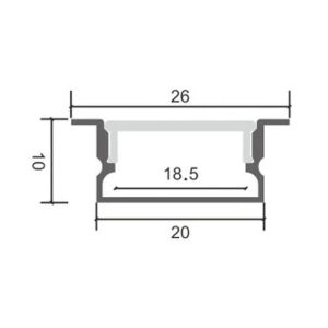 profil-led-incastrat-hieg-alumin (3) Profil LED Încastrat – Aluminiu, 20 × 10 mm, 2 m ✨Elit's