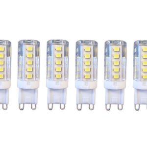 Set 10 × Becuri LED G9 – 5 W, lumină caldă 3000 K, 220 V Elit's