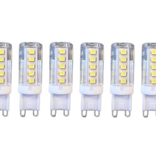 Set 10 × Becuri LED G9 – 5 W, lumină rece 6000 K, 220 V Elit's