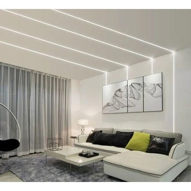 Profil LED Incastrat – Finisaj „glet”, Aluminiu, Lungime 2 m ✨Elit's