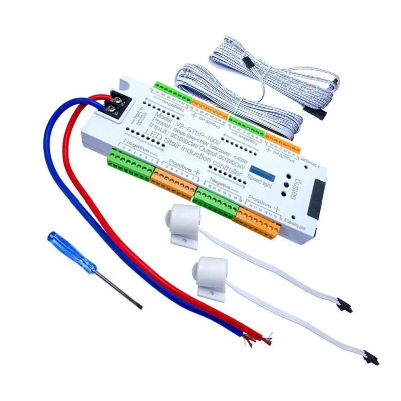Controler LED inteligent – 32 canale pentru trepte, cu 2 senzori de mișcare 💡Elit's