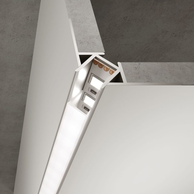 res_d847fd5a173e70f2f7a164601a1d Profil LED Încastrat pentru Colț Exterior – Aluminiu, 2 m Elit's