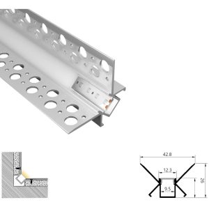 res_e2009bd32c8696eb812a01eacf2a Profil LED Încăstrat – Colț Interior, Aluminiu, Lungime 2 m Elit's