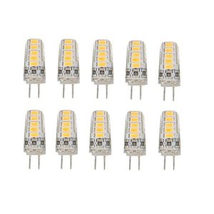 Set 10 × Becuri LED G4 – 3 W, Lumină Caldă 3000 K, 12 V Elit's