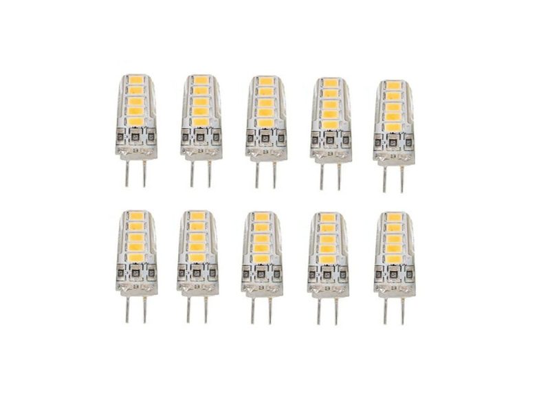 Set 10 × Becuri LED G4 – 3 W, Lumină Caldă 3000 K, 12 V Elit's