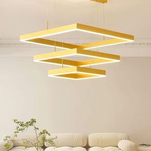 💡 Pendul LED 9510/3 Elit's– Accente Aurii și Control Complet al Luminii