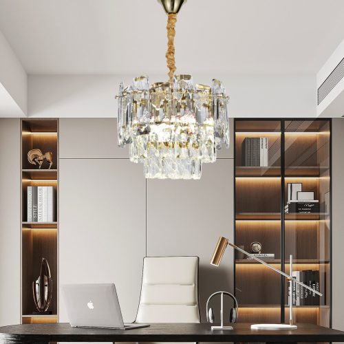 Candelabru Model 5861-300 – Cristale strălucitoare și finisaj auriu, 4 socluri E14 💫Elit's