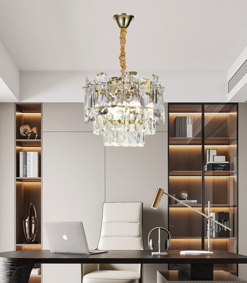 Candelabru Model 5861-300 – Cristale strălucitoare și finisaj auriu, 4 socluri E14 💫Elit's