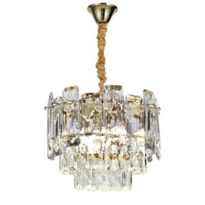 Candelabru Model 5861-300 – Cristale strălucitoare și finisaj auriu, 4 socluri E14 💫Elit's