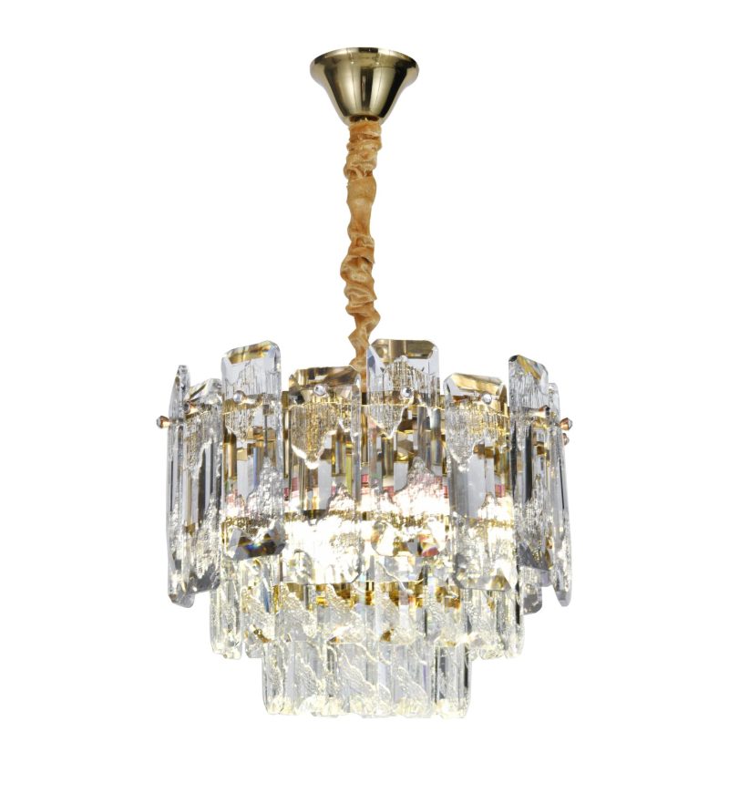 Candelabru Model 5861-300 – Cristale strălucitoare și finisaj auriu, 4 socluri E14 💫Elit's