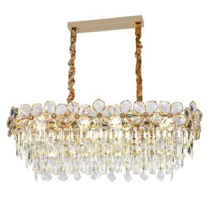 Candelabru Model 75001-800 – Cristale elegante și finisaj auriu, 8 socluri E14 💫Elit's