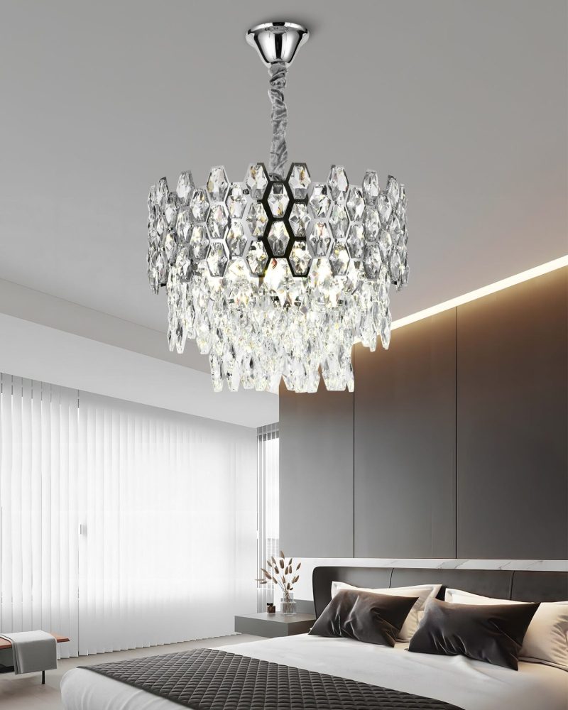 💎 Candelabru Elegant 75003/400 Elit's– Cristal Strălucitor și Accente Argintii