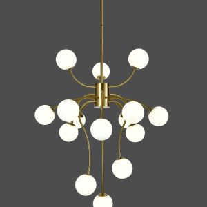 ✨ Lustră Modernă E007/15 –Elit's Eleganță Aurie și Lumină Rafinată