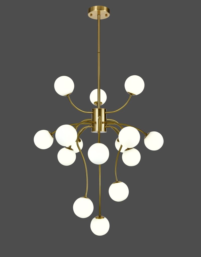 ✨ Lustră Modernă E007/15 –Elit's Eleganță Aurie și Lumină Rafinată