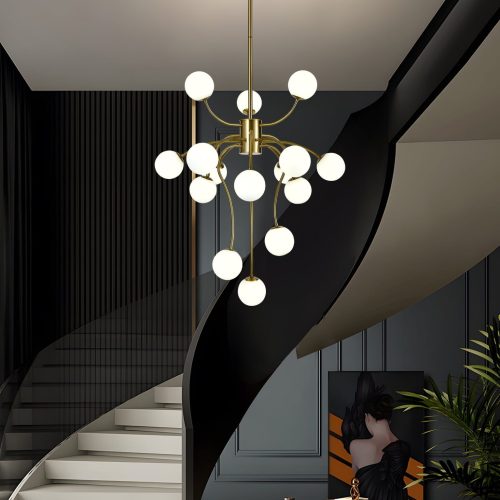 ✨ Lustră Modernă E007/15 –Elit's Eleganță Aurie și Lumină Rafinată