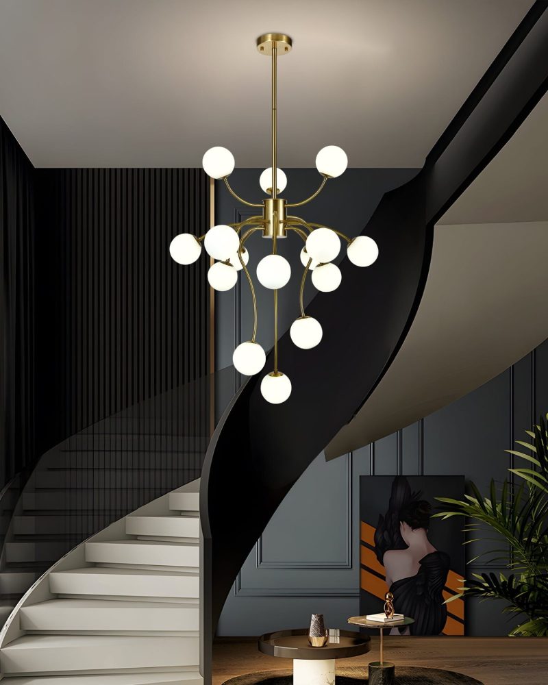 ✨ Lustră Modernă E007/15 –Elit's Eleganță Aurie și Lumină Rafinată
